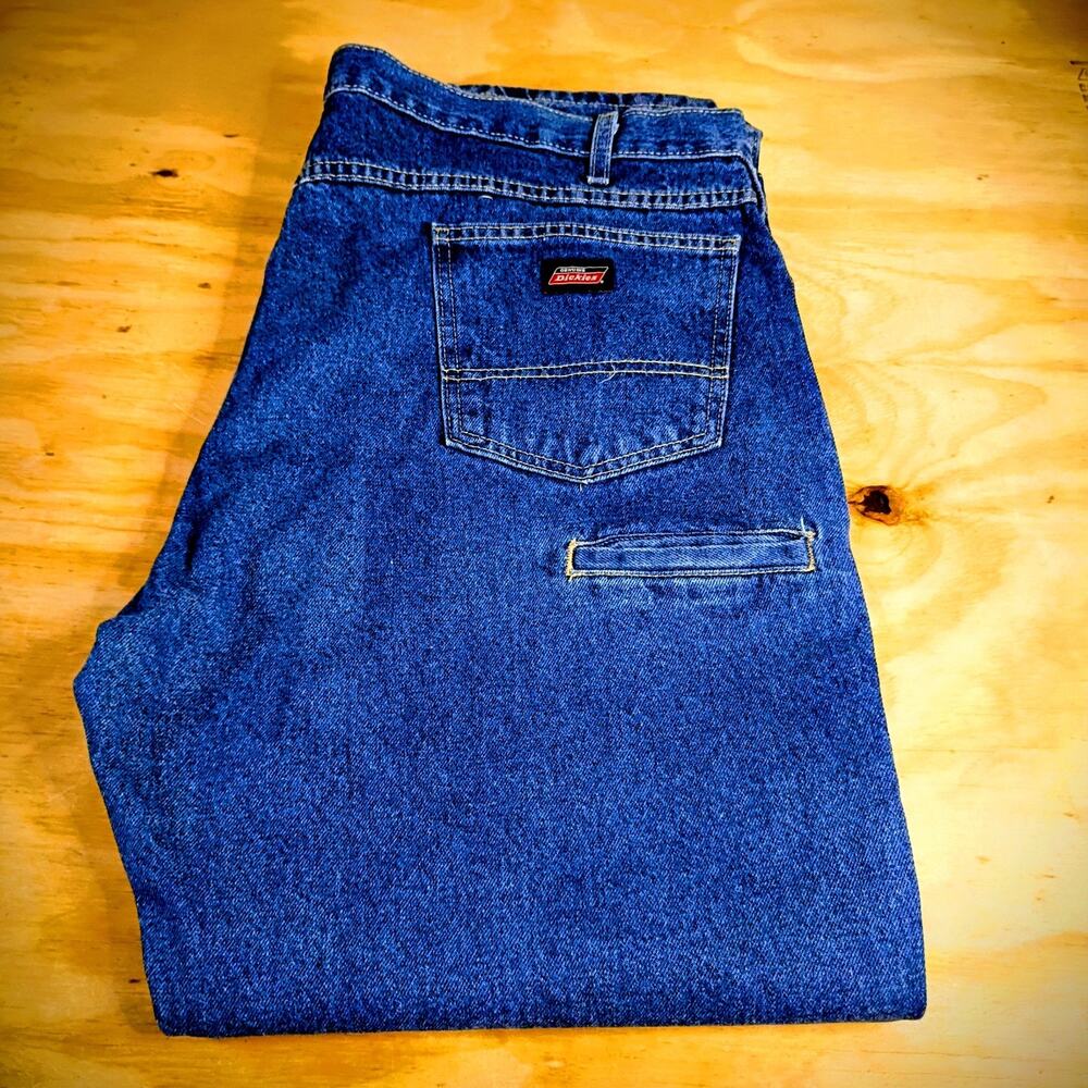 Dickies Men’s Carpenter Jeans 42x32 Blue Denim Loose Fit Work Pants Utility
